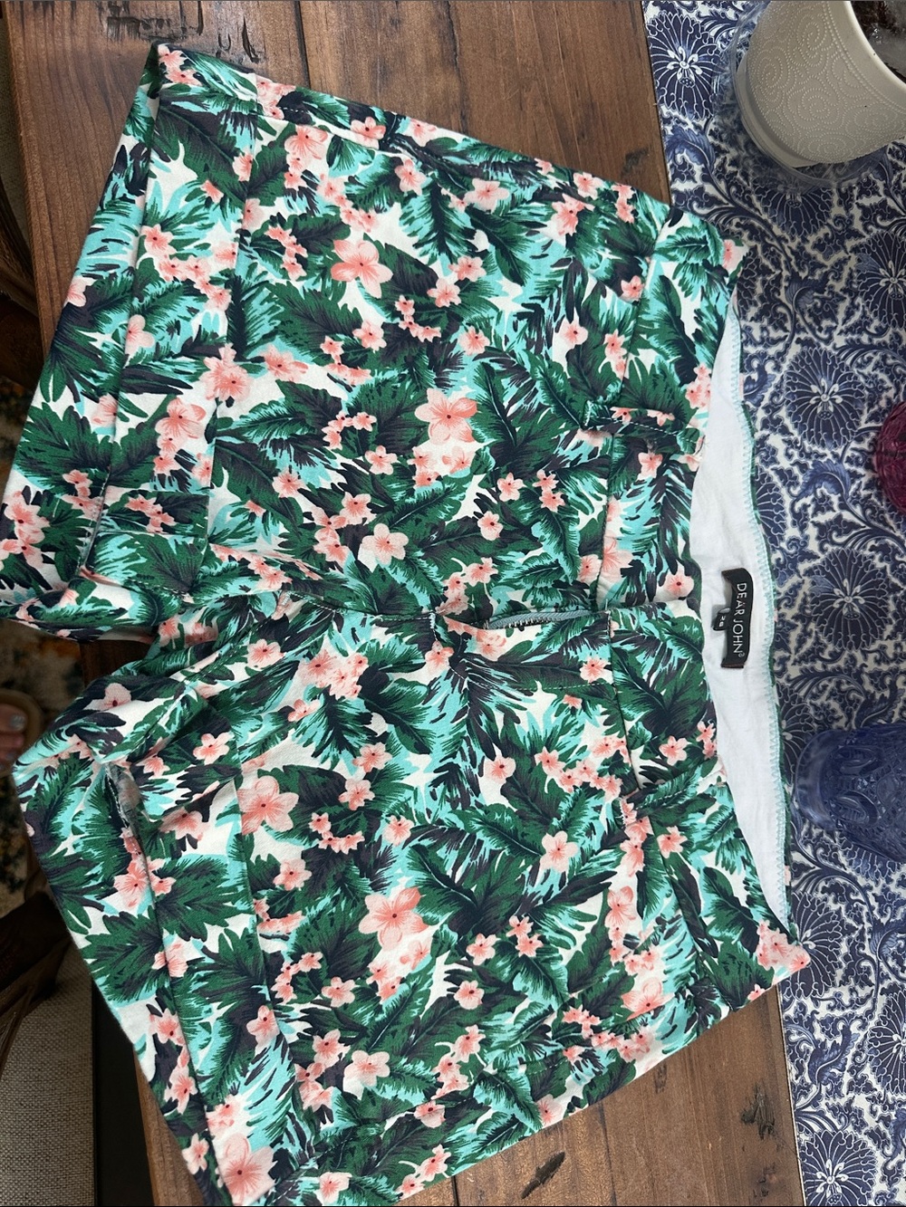 Dear John Green and Pink Tropical Floral Women's Shorts